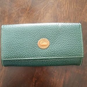 Dooney & Bourke green and brown wallet
